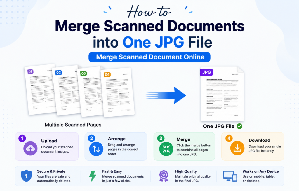 How to Merge Scanned Documents into One JPG File | Merge Scanned Document Online